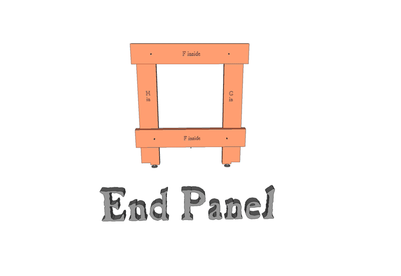 Market Table End Panel